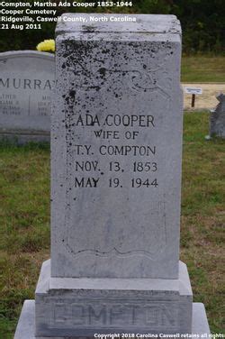 Martha Ada Cooper Compton 1853 1944 Mémorial Find a Grave