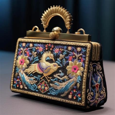 Premium AI Image | a colorful bag with a bird on the top of it