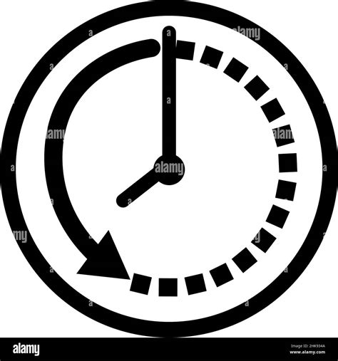 clock going backwards on white background. clock arrow sign. clock ...