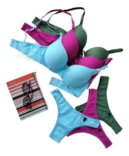 Kit Conjuntos Lingerie B Sico Refor Ado Parcelamento Sem Juros