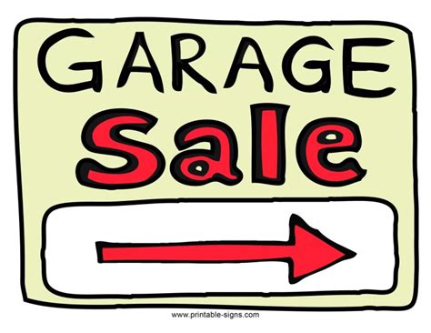 Free Printable Garage Sale Sign Printable Signs