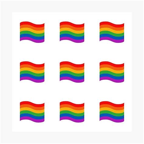 Lámina fotográfica Ondeando el patrón de la bandera del arco iris Mes del Orgullo Gay de