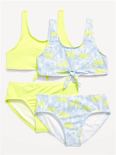 Tie Front Bikini Swim Set 2 Pack For Girls Old Navy