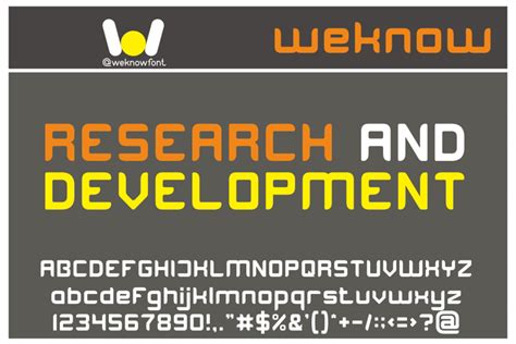 Research And Development Font Weknow Fontspace