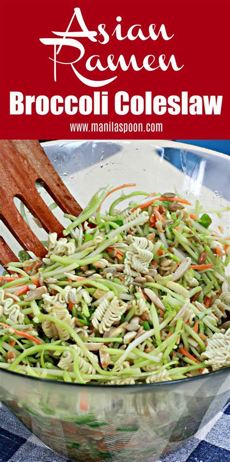 Asian Ramen Broccoli Coleslaw - Manila Spoon