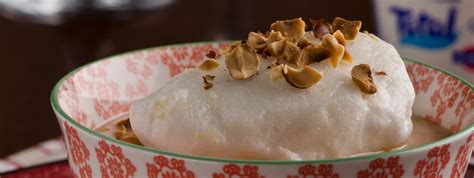 Floating Island Meringues With Vanilla And Praline Custard Fage Uk