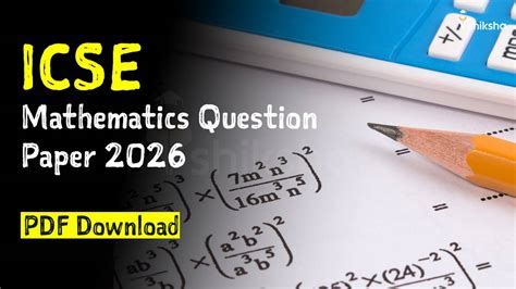 icse mathematics question paper