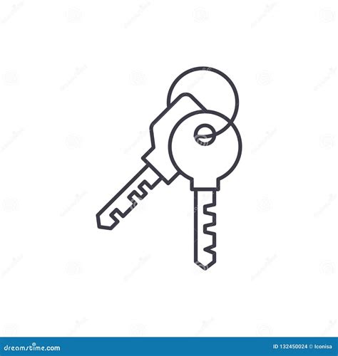 Apartment Keys Line Icon Concept. Apartment Keys Vector Linear ...