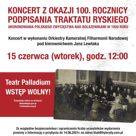 Koncert Z Okazji Rocznicy Podpisania Traktatu Ryskiego W