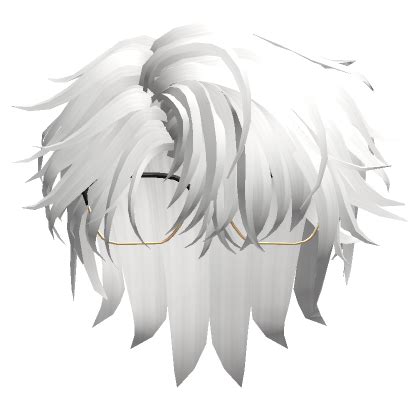Messy Parted Hair W Glasses In Platinum Blonde Roblox