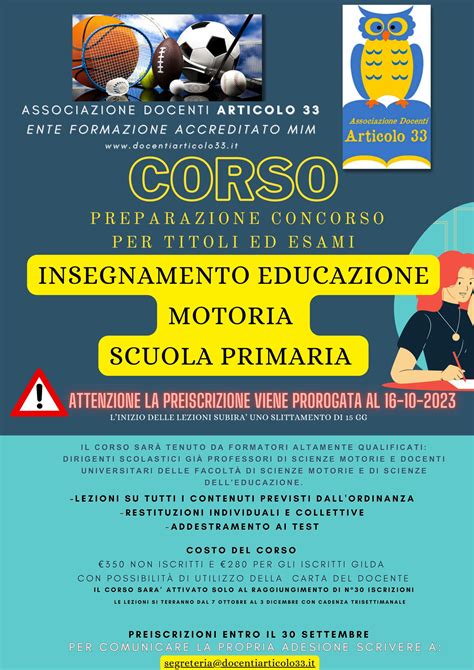 CORSO PREPARAZIONE CONCORSO EDUCAZIONE MOTORIA ALLA PRIMARIA Test