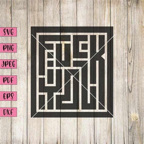 Fuck You Svg Personalised Word Art Sarcastic Tshirt Fuck Etsy