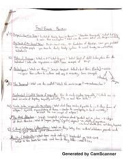 Cultural Anthropology Final Exam Review Sheet Generated By Camscanner