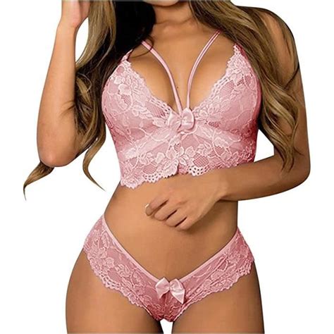 Femmes Ensemble De Lingerie Sexy En Dentelle String Ensemble Sous V Tements De Pi Ces Avec
