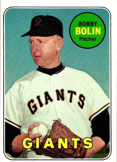 Topps B Bobby Bolin Last Name In White Ebay