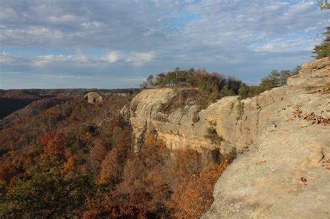 red river gorge fall colors stock image image  river backpacking