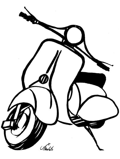 Vespa Drawing At Explore Collection Of Vespa Drawing