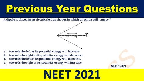 A Dipole Is Placed In An Electric Field As Shown In Which Direction