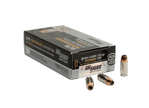 Sig Sauer 9mm 124gr Elite V Crown Jhp Onyx Arms Llc