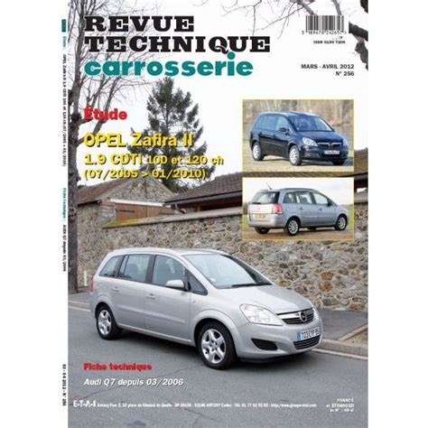 RTA Revue Technique Carrosserie OPEL ZAFIRA II 1 9 CDTi 100cv Et 120cv