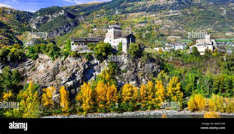 Impressive Alps Mountains Landscape Beautiful Valley Of Castles And