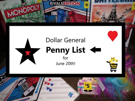 Dollar General Penny List for June 20th!