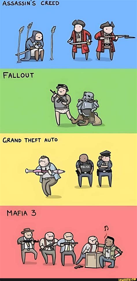 Assassins Creed Fallout Grand Theft Auto Police I Mafia 3 Ifunny