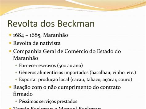 Revolta De Beckman Causas - Causas Da Revolta De Beckman - BINKEDU