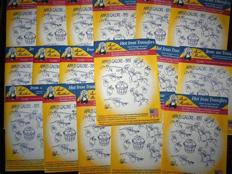 Bulk Lot Of Apples Galore Aunt Martha S Hot Iron Embroidery