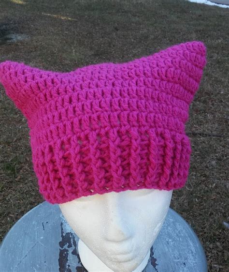Woman S Rights Hat Pink Pussy Crochet Hat Pussy Cat Hat