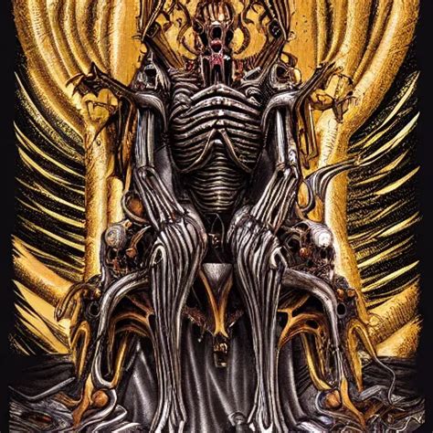 Illustration The Corpse Emperor On His Golden Throne Stable