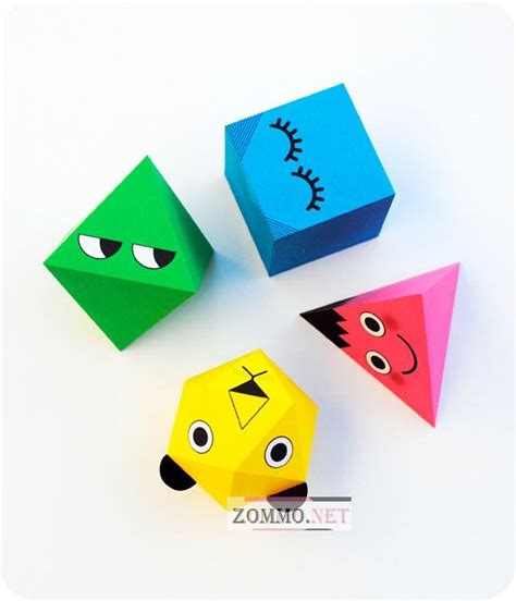 Объемные бумажные фигурки: шаблоны и мастер-класс