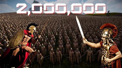 1 MILLION Spartans VS 1 MILLION Romans Ultimate Epic Battle Simulator