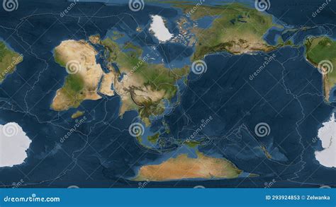 Mappa Globale Della Piastra Di Amur Cilindrico Di Serie Satellite