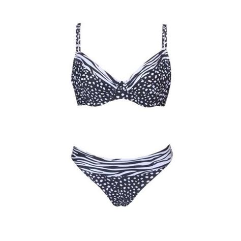 Maillot de Bain Femme 2 pièces sexy triangle Bikini à pois Noir et blanc Noir Cdiscount Prêt à
