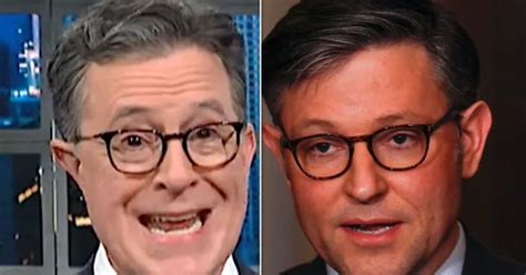 Stephen Colbert Spanks Mike Johnson With A Porn Crack For The Ages Speakbits