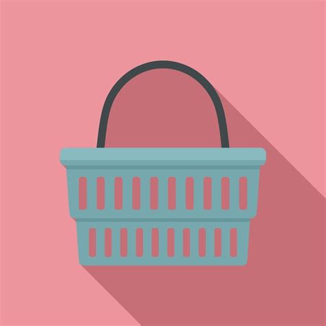 Icono de cesta de la tienda del cliente ilustración plana del icono de