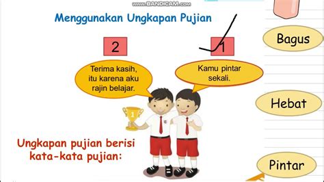 Tema 5 Subtema 1 Bahasa Indonesia Ungkapan Pujian YouTube