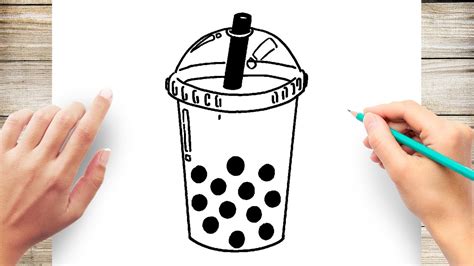 Boba Tea Drawing Picture Drawing Skill