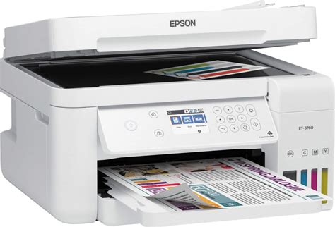 Best Buy Epson Ecotank Et 3760 Wireless All In One Inkjet Printer White Epson Ecotank Et 3760