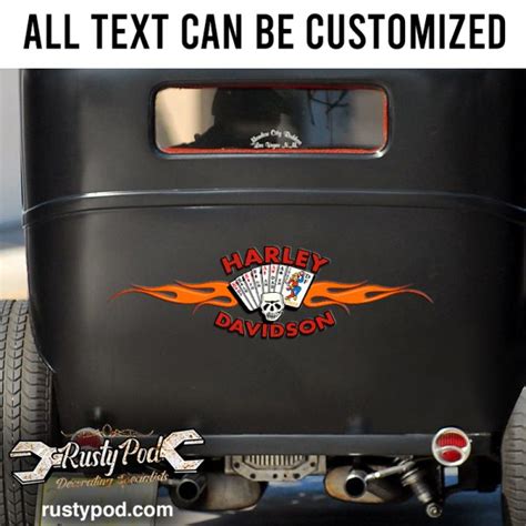 Personalized Motorcycle Hot Rod Garage Sticker Rustypod Store