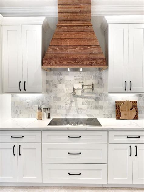 Castlewood Rustic Shiplap Chimney Range Hood Brown Etsy Kitchen