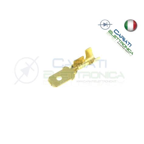 10 PEZZI Faston Maschio 6,35x0,8mm