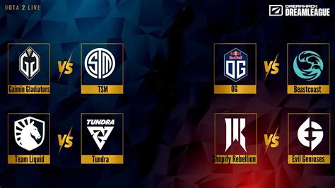 Team Liquid Vs Gaimin Gladiators Og Vs Shopify Rebellion Tundra Vs