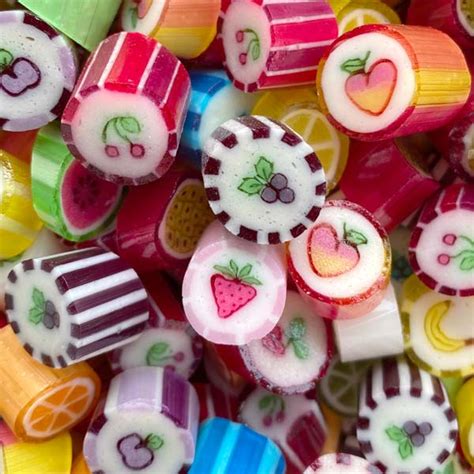 Fruit Salad Rock Assorted Fruit Flavoured Lollies Vegan Friendly