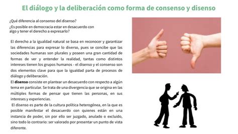 El Di Logo Y La Deliberaci N Como Forma De Consenso Y Disenso