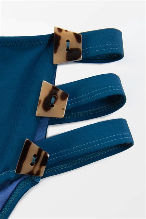 Bikini Set Mit High Waist In Marinenblau Cupshe Deutschland