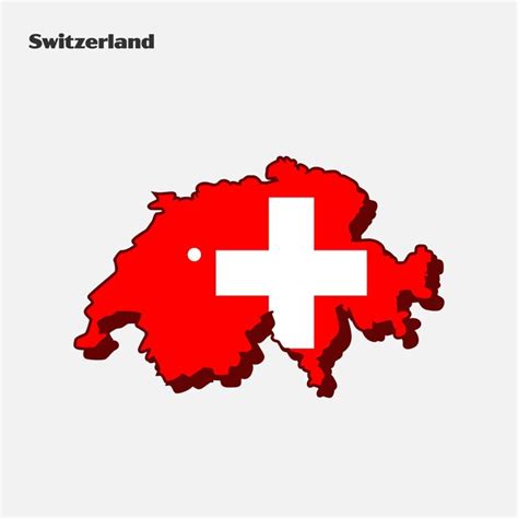 Premium Vector | Switzerland Nation Flag Map Infographic