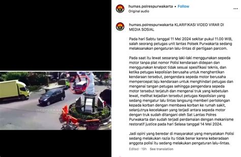 Viral Pemotor Jatuh Terlindas Truk Gegara Kaget Disetop Polisi Ini