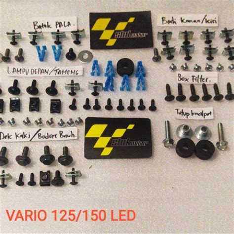 Baut Baud Full Set Vario 125 Fi Led 2015 2018 Lazada Indonesia